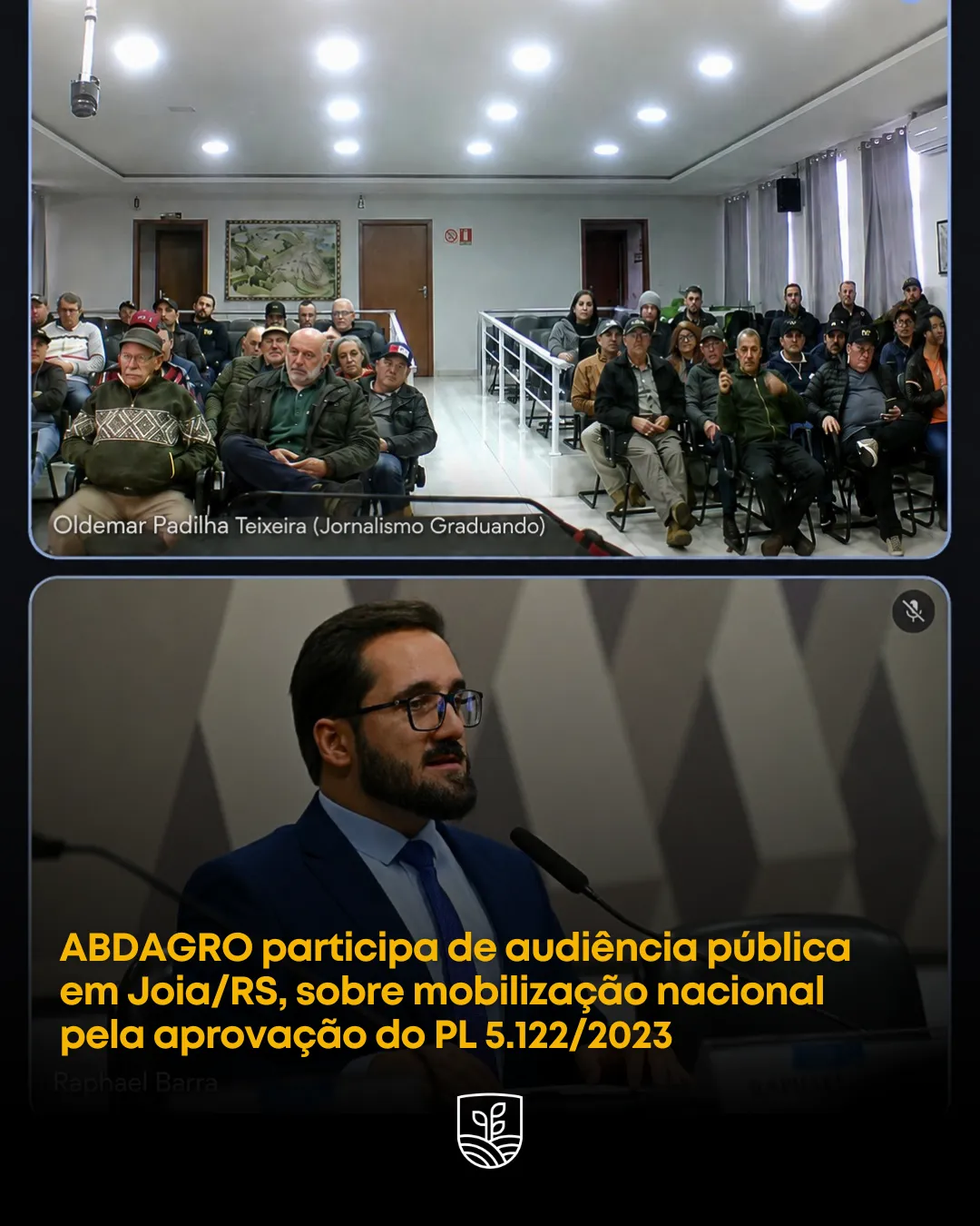 ABDAGRO participa de audiência pública em Joia/RS, sobre mobilização nacional pela aprovação do PL 5.122/2023